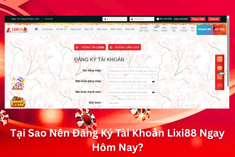 Tại Sao Nên Đăng Ký Tài Khoản Lixi88 Ngay Hôm Nay?
